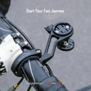 Magicshine TTA Out-Front Bike Mount holding two devices on a bicycle handlebar