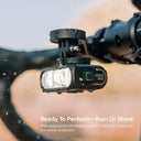 Magicshine HORI 900 dual mounted bike light on handlebars and helmet