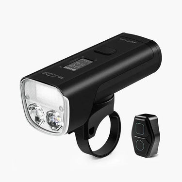 Magicshine ALLTY 2500S bicycle light with remote, removable battery, OLED display, and waterproof aluminum housing