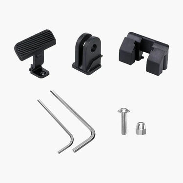 Magicshine EVO 1700 Bracket Set with plastic case, release button, GoPro mount, wrench, and screws for bike light replacement
