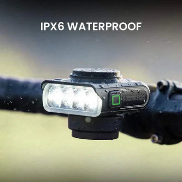 Magicshine Hori 700 daytime running headlight on bike with bright LED light