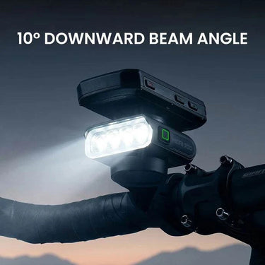 Magicshine Hori 700 daytime running headlight on bike handlebars