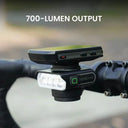 Magicshine Hori 700 daytime running headlight on bike handlebars