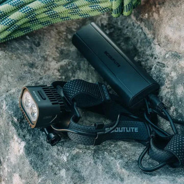 ScoutLite Lumeo multi-functional headlamp emitting 4,000 lumens light