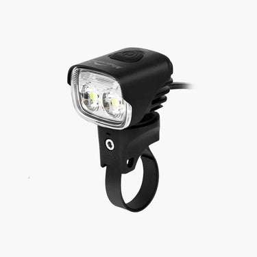 Magicshine MJ-902S efficiency e-bike headlight glowing on bike handlebar