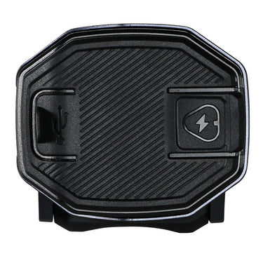 Battery pack, Magicshine MJ-6398 Battery, black textured housing with USB port and lightning-marked connector.