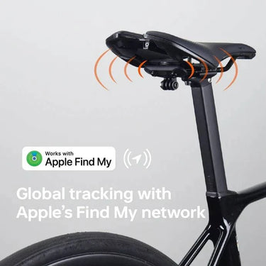 NETFY Saddle Mount Bike Tracker Apple Find My Compatible Bluetooth GPS with 6-Month Battery Life and IPX6 Waterproof