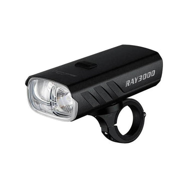 Magicshine Ray 3000 high-output endurance bike light mounted on bicycle handlebar