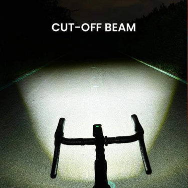 Magicshine Ray 3000 high-output endurance bike light mounted on bike handlebars