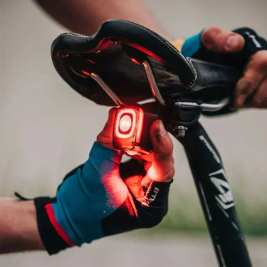 Magicshine SEEMEE 200 V3.0 bike taillight illuminated on bicycle seat post