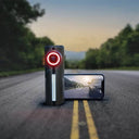 Magicshine Seemee DV Camera taillight mounted on bicycle seat post showing dual use for safety and recording