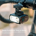 Magicshine HORI 1300 dual mounted bike light on a bicycle handlebar