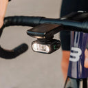 Magicshine HORI 900 dual mounted bike light on handlebars and helmet
