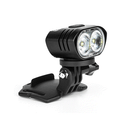 Magicshine MOH 55 Aquila Pro 4000 lumen compact dual-LED headlamp on adjustable mount for outdoor use
