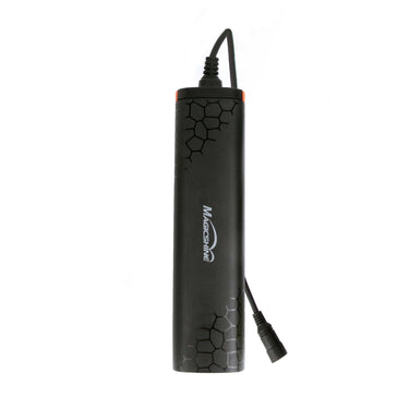 Magicshine MJ-6116C black rechargeable USB battery pack with round plug and hexagonal pattern design