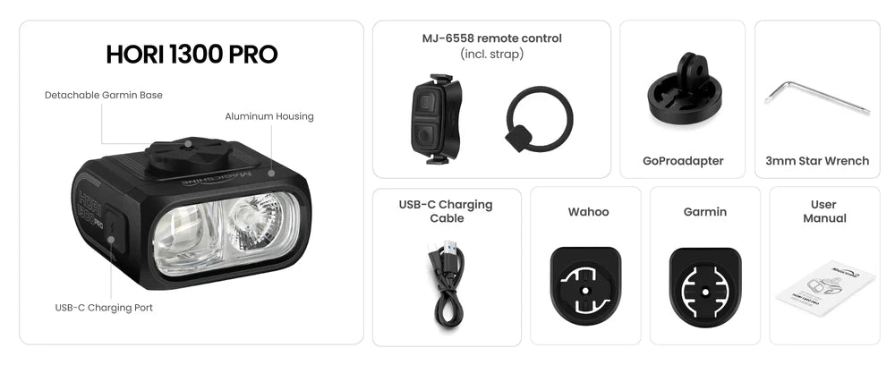 Magicshine Hori 1300 Pro Ant+ Bike Light