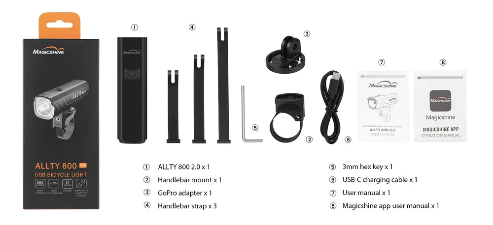Magicshine Allty 800 V2.0 FTR Smart Bike Light