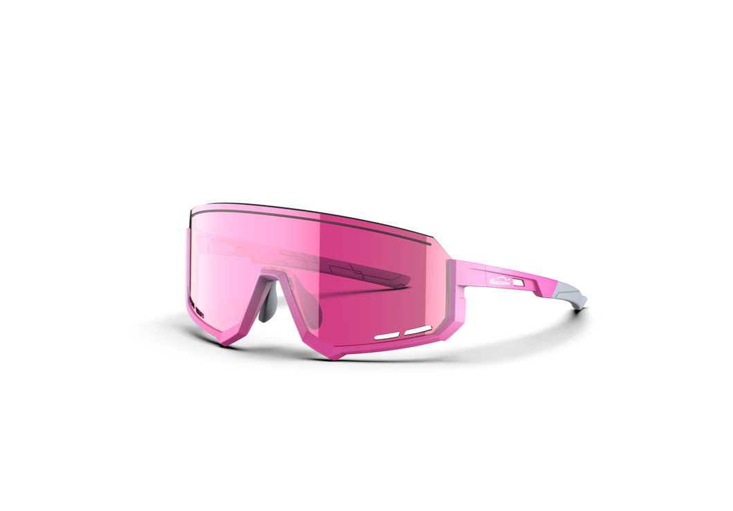 Magicshine Sprinter Professional Cycling Sunglasses with REVO Coating Mirror Pink & Gray Pre-Order